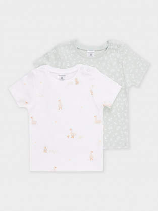 Футболка для новорожденных, артикул: К 301156-2уп, цвет: зеленый