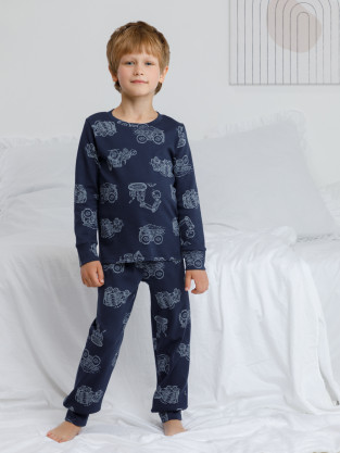 Пижама для мальчика, артикул: К 1552, цвет: темно-синий