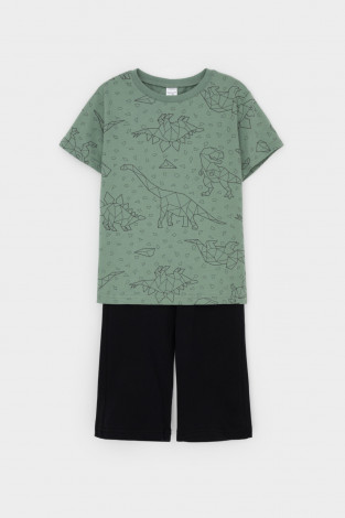 Пижама для мальчика, артикул: К 1614, цвет: зеленый - 2 фото