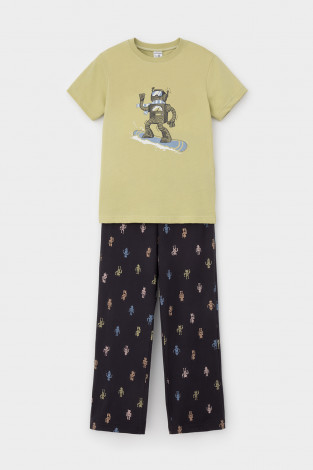 Пижама для мальчика, артикул: К 1599, цвет: зеленый - 2 фото