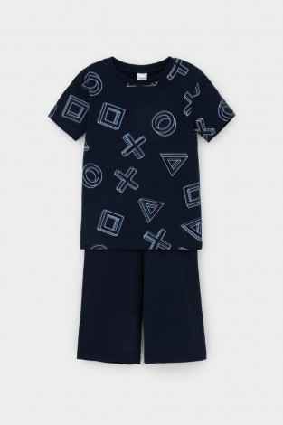 Пижама для мальчика, артикул: К 1614, цвет: темно-синий - 2 фото