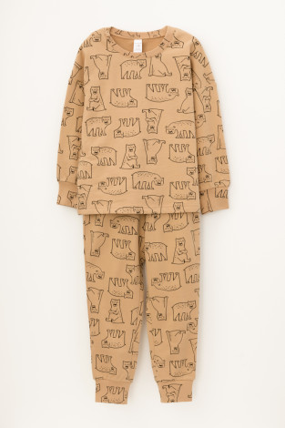 Пижама для мальчика, артикул: К 1587/24, цвет: коричневый - 2 фото