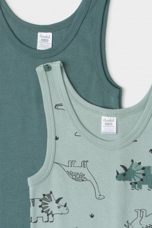 Майки для мальчика, артикул: К 1182-2уп, цвет: зеленый - 2 фото