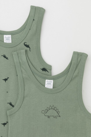 Майки для мальчика, артикул: К 1182-2уп, цвет: зеленый - 2 фото