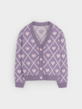 Жакет для девочки, артикул: КВ 30158/ш, цвет: фиолетовый - 2 фото