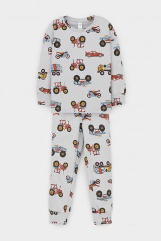 Пижама для мальчика, артикул: К 1587, цвет: светло-серый5 - 2 фото