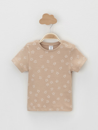 Футболка для новорожденных, артикул: К 301156-2уп, цвет: бежевый - 2 фото