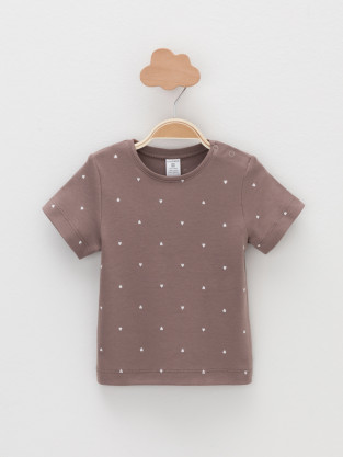 Футболка для новорожденных, артикул: К 301156-2уп, цвет: коричневый - 2 фото