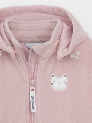 Комбинезон для девочки, артикул: ФЛ 60010/1 ГР, цвет: розовый - 2 фото