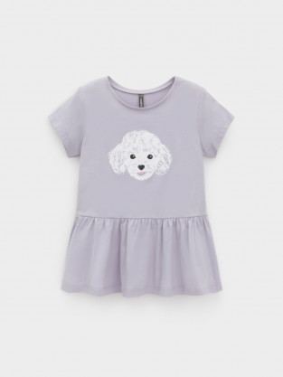 Блузка для девочки, артикул: КР 302881, цвет: фиолетовый - 2 фото