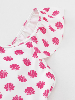 Купальник для девочки, артикул: ТК 16027/1н ФВ, цвет: белый - 2 фото