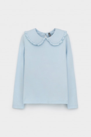 Блузка для девочки, артикул: К 302495, цвет: светло-голубой - 2 фото