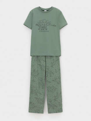Пижама для мальчика, артикул: К 1599, цвет: зеленый - 2 фото