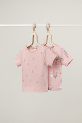 Футболка для новорожденных, артикул: К 301156-2уп, цвет: розовый - 2 фото