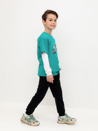 Брюки для мальчика, артикул: КР 400583-1, цвет: черный - 2 фото