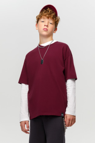 Футболки подростковые, артикул: КБ 302922, цвет: бордовый